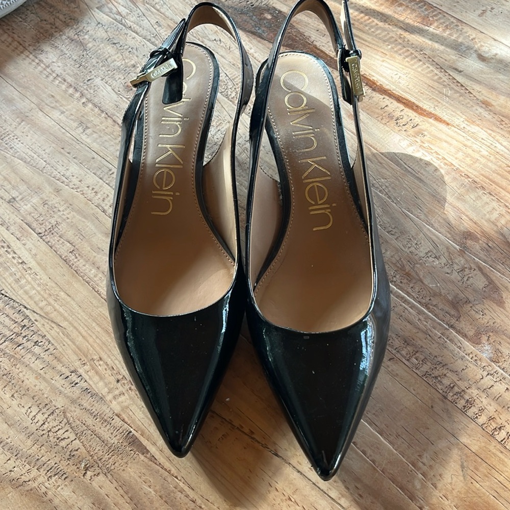 Calvin Klein black slingback shoes